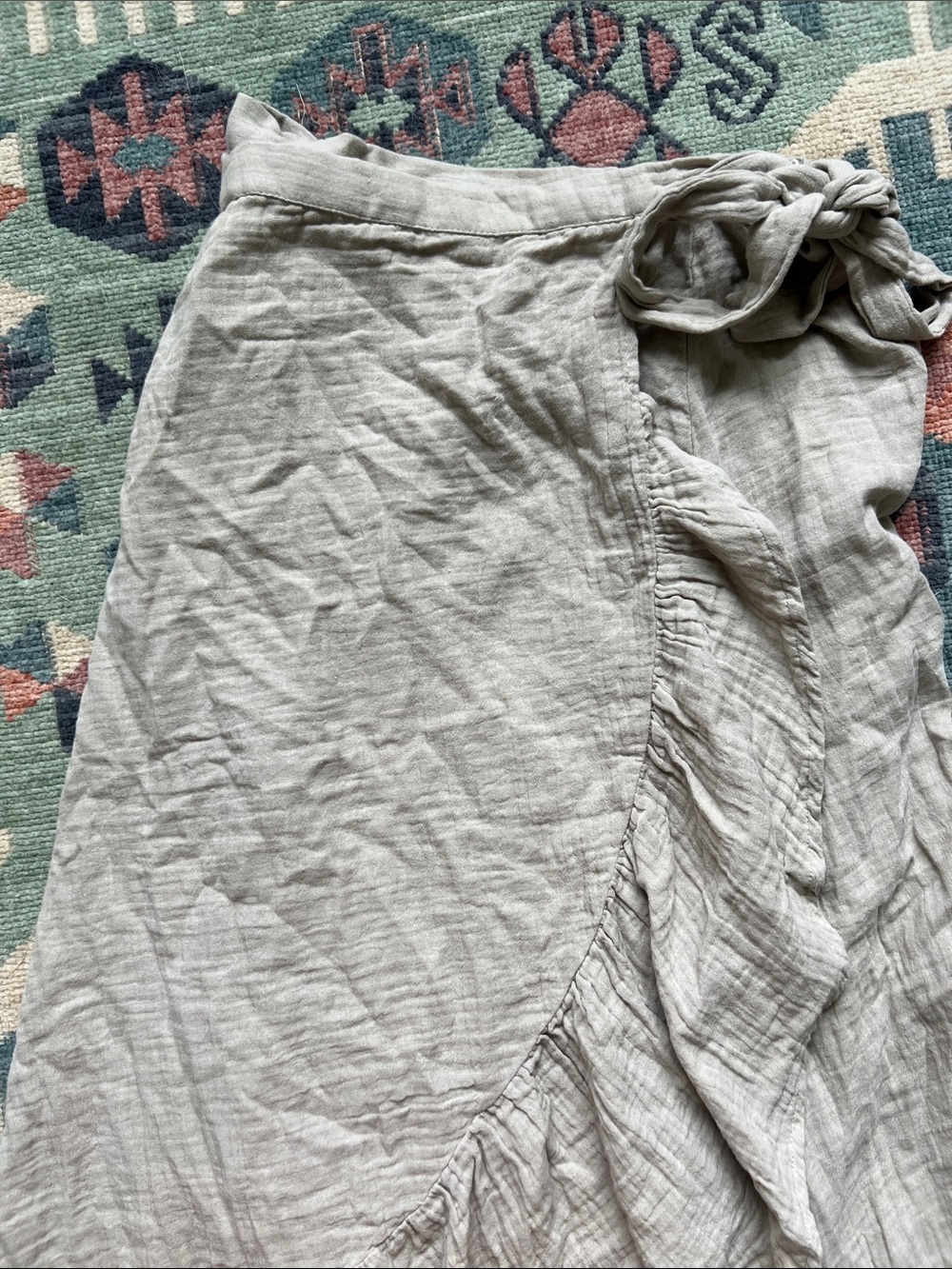 Mango Ruffle Wrap Skirt - Picture 2 of 10